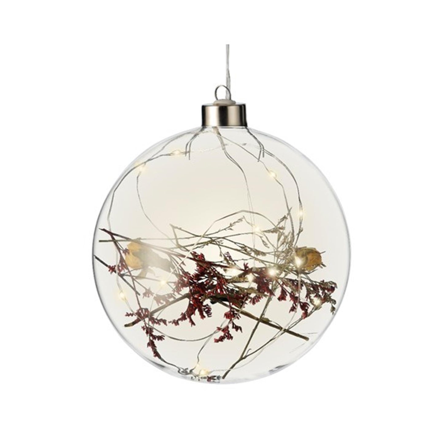 Lumineo LED-Glühbirne mit Blumen ø14cm 15LED