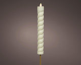 Lumineo Solar-Taschenlampe Wirbel Ø4-h90cm weiß - afbeelding 2