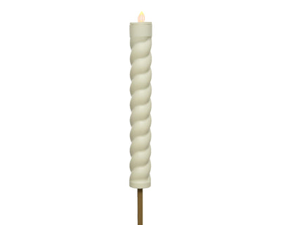 Lumineo Solar-Taschenlampe Wirbel Ø4-h90cm weiß