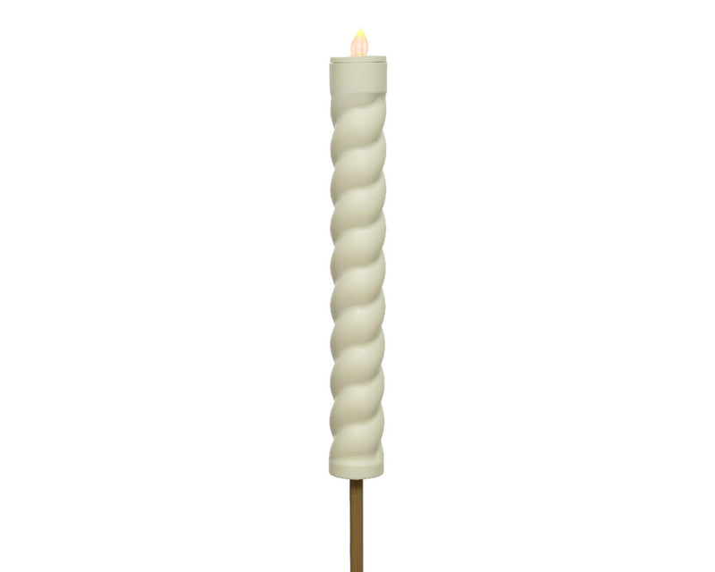 Lumineo Solar-Taschenlampe Wirbel Ø4-h90cm weiß