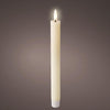Lumineo Tafelkerze LED gerippt 24cm creme 2 Stk.