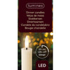 Lumineo Tafelkerze LED gerippt 24cm creme 2 Stk.
