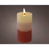 Lumineo LED-Kerze Flammeneffekt Verlauf 15 cm Terra