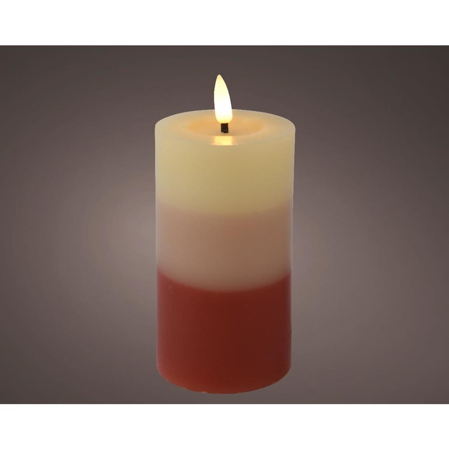 Lumineo LED-Kerze Flammeneffekt Verlauf 15 cm Terra