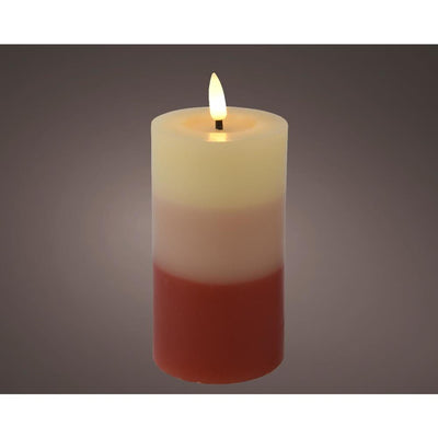 Lumineo LED-Kerze Flammeneffekt Verlauf 15 cm Terra