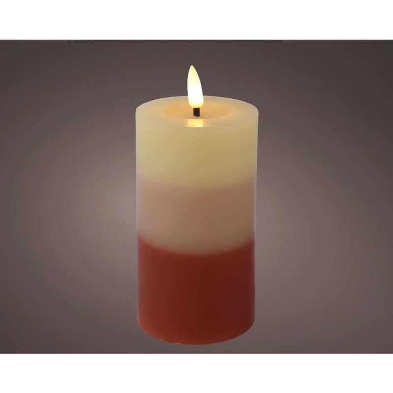 Lumineo LED-Kerze Flammeneffekt Verlauf 15 cm Terra