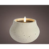Lumineo LED-Kerze mit Flammeneffekt, Durchmesser 12 cm, Creme