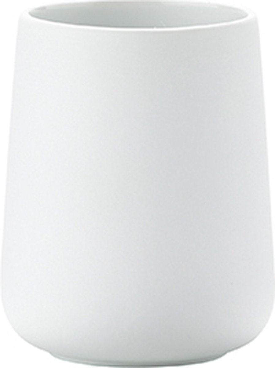 Zone Denmark Nova Zahnbürstenbecher – Becher für Zahnbürsten – Zahnbürstenhalter – WC-Badezimmer-Accessoires – 10 x 8 cm – Weiß