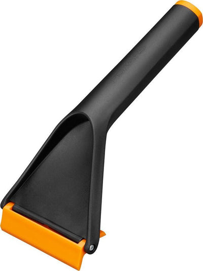 Fiskars Auto-Eiskratzer, doppelseitig, Länge: 21,5 cm, Kunststoff, schwarzorange, einfarbig, 1019354, Neonfarben
