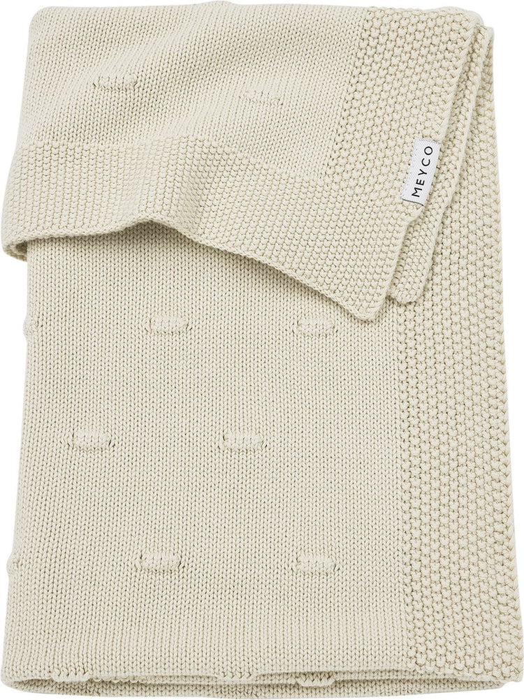 Meyco Baby Knots Kinderbettdecke – weicher Sand – 100 x 150 cm – 1,0 Tog