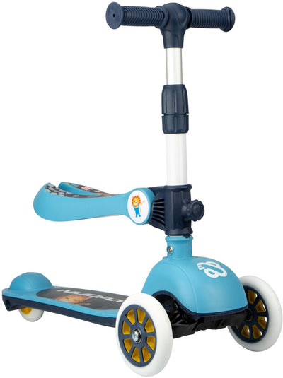 Nijdam Tri-Scooter – Kinder – mit abnehmbarem Sitz – Guardian Rider – Blau