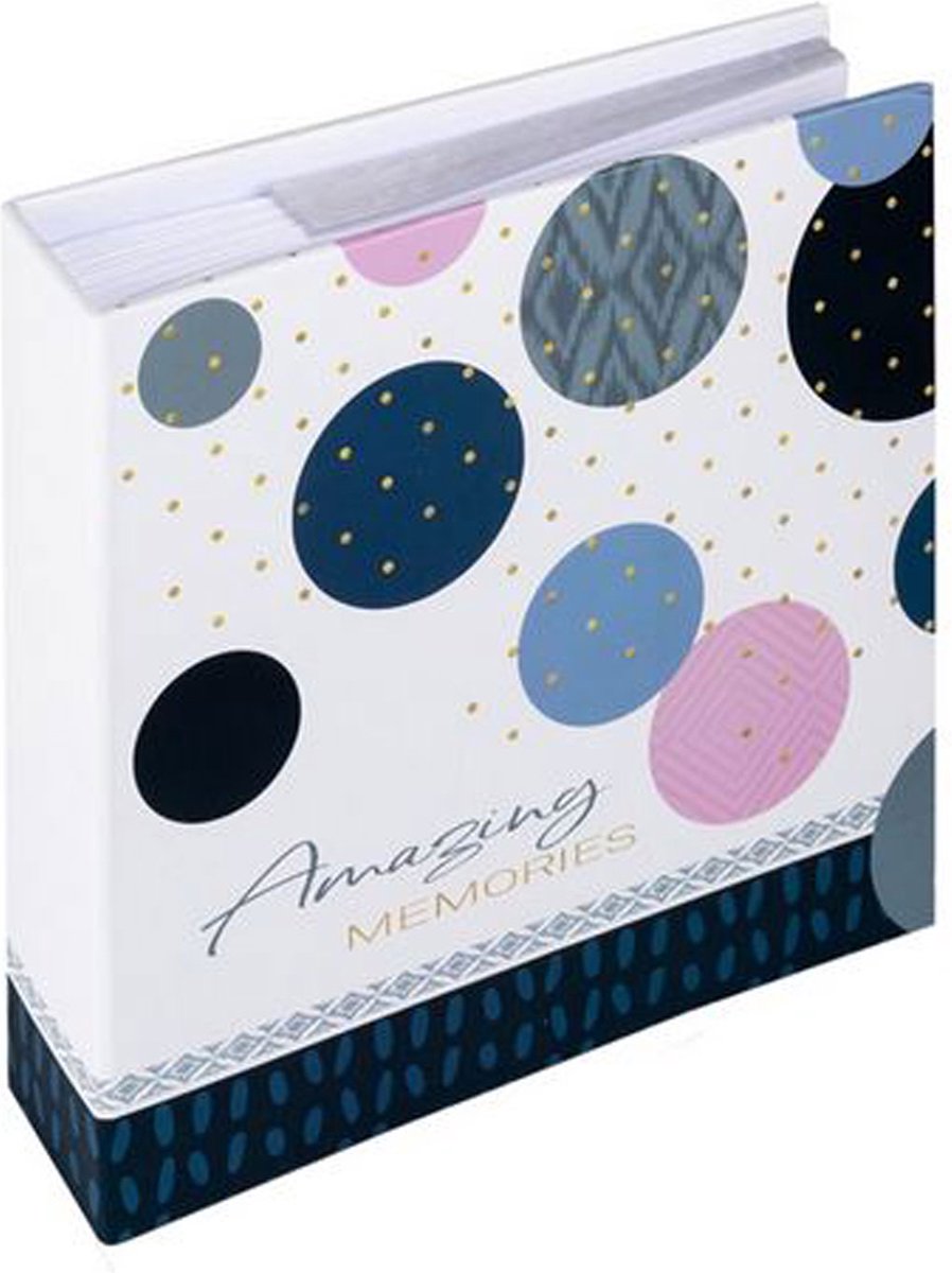 Walther me-486-l Amazing Memories – Memo-Einsteckalbum – Größe 22,5 x 22,5 cm – 200 Fotos 10 x 15 cm – blau
