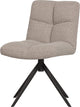 Woood Vinny drehbarer Esszimmerstuhl – Bouclé – Sand – 80 x 48 x 45