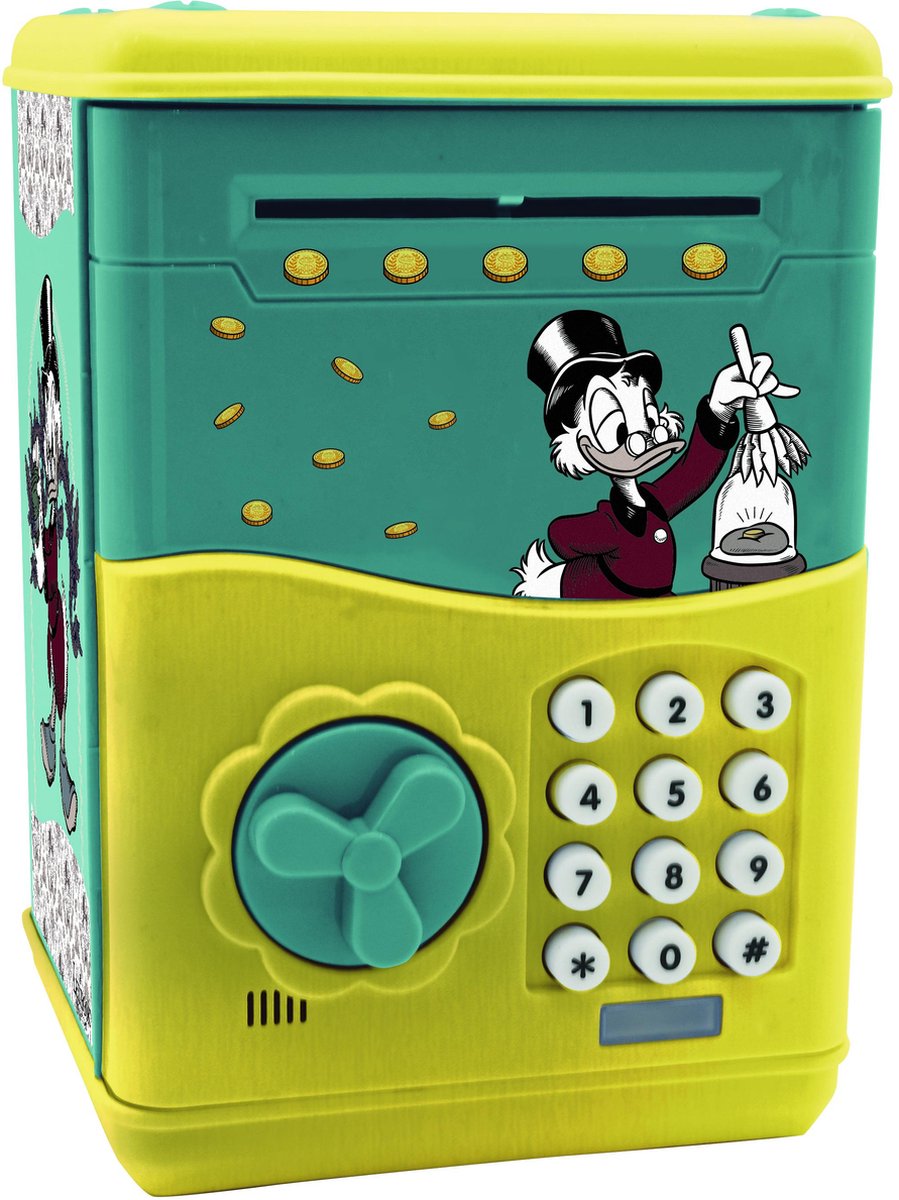 Lexibook Disney Scrooge elektronisches Sparschwein, geschützt durch Geheimcode mit Ton- und Lichteffekten und Musik.