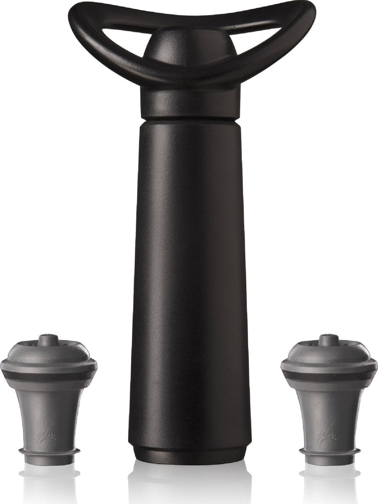 Vacuvin Vacu Vin Wine Saver Concerto schwarz | Vakuum-Weinpumpe | 2 Vakuum-Weinverschlüsse