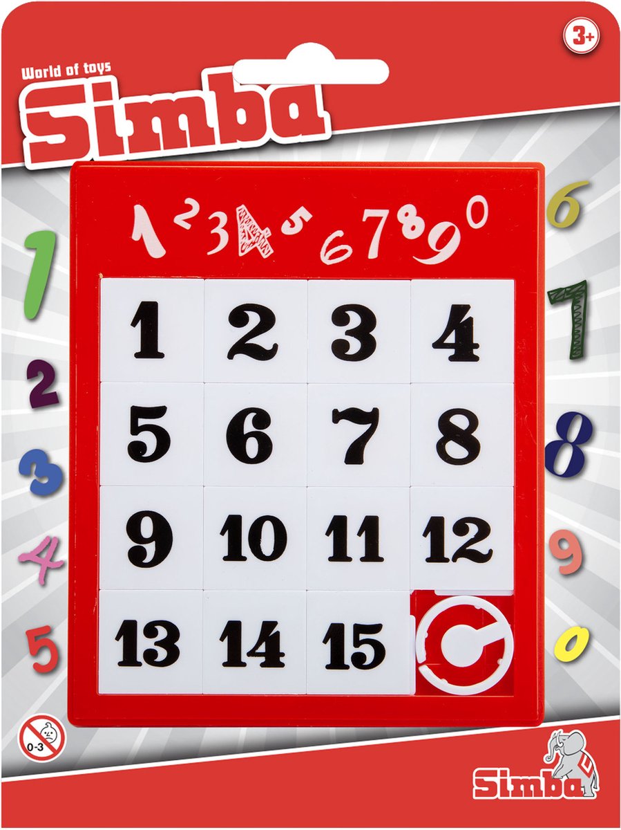 Simba - Zahlenrätsel verschieben - Rätselspiel - ab 3 Jahren.