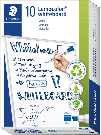 Staedtler - Lumocolor - Whiteboard-Marker - Blau - Schachtel mit 10 Stück
