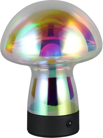 Rl lebe dein Licht Reality Dooley - Tischleuchte - transparent irisierend - inkl. 1x SMD 1,5 W - 4-Stufen-Touch - USB-Anschluss - wiederaufladbar - kabellos
