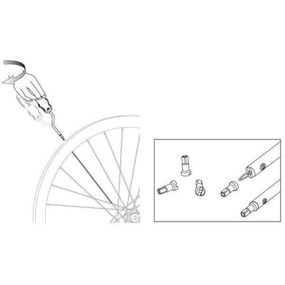Zwirnspeichenspanner IceToolz 12S5 für hohe Felgen