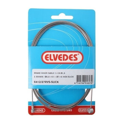Bremsseilzug Elvedes 2350mm Edelstahl Slick ø1.5mm V-Nippel und T-Nippel (auf Karte)