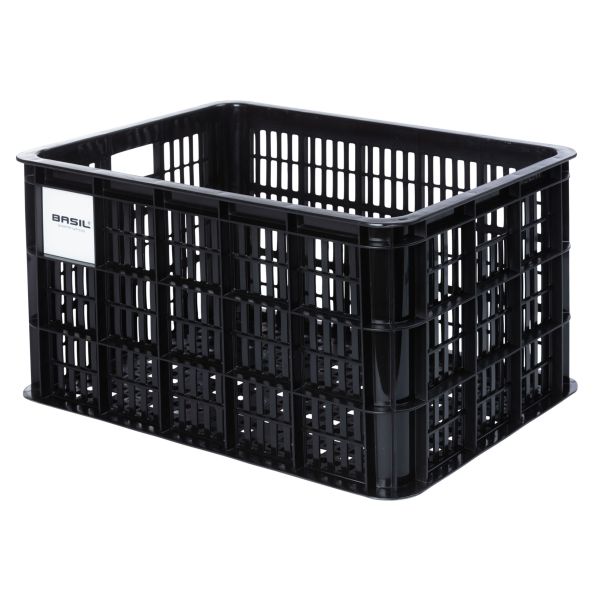 Basilikum Krat M recycelter Plastikmik 29.5L Schwarz