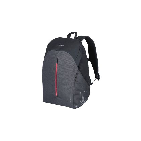 Basil B-Safe Commuter Nordlicht – kompakter Fahrradrucksack für Elektrofahrräder – 13 l – Schwarz