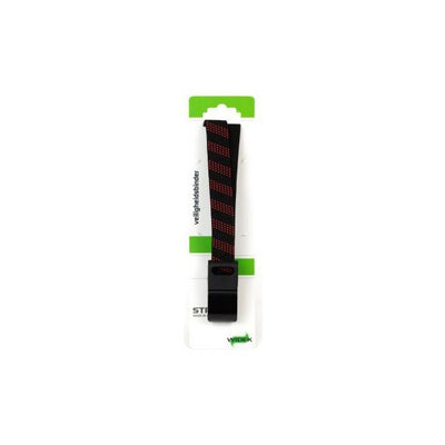 Widk SUV -Sicherheitsbinder 24mm mit schwarzem Stahlhaken Feuer rot schwarz