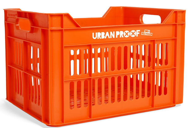 Urban Proof Fahrradkiste recycelter Kunststoff 30L Orange 40x30x25 cm