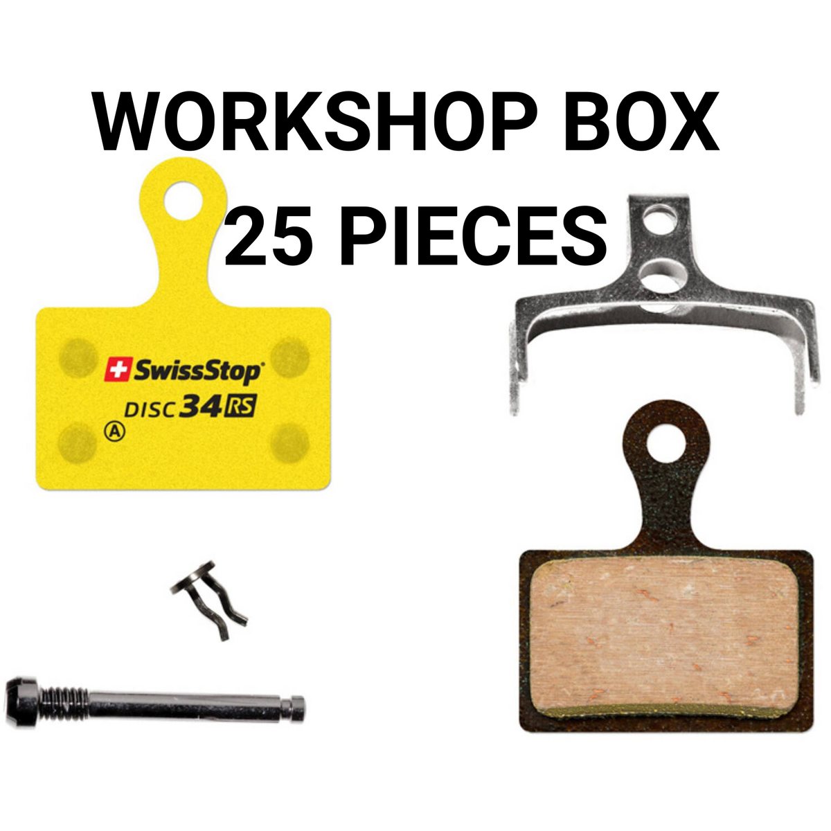 Swissstop - Bremsbelagsatz Disc 34 RS - Shimano, Trp, Tektro, Rever Werkstattverpackung 25 Sätze