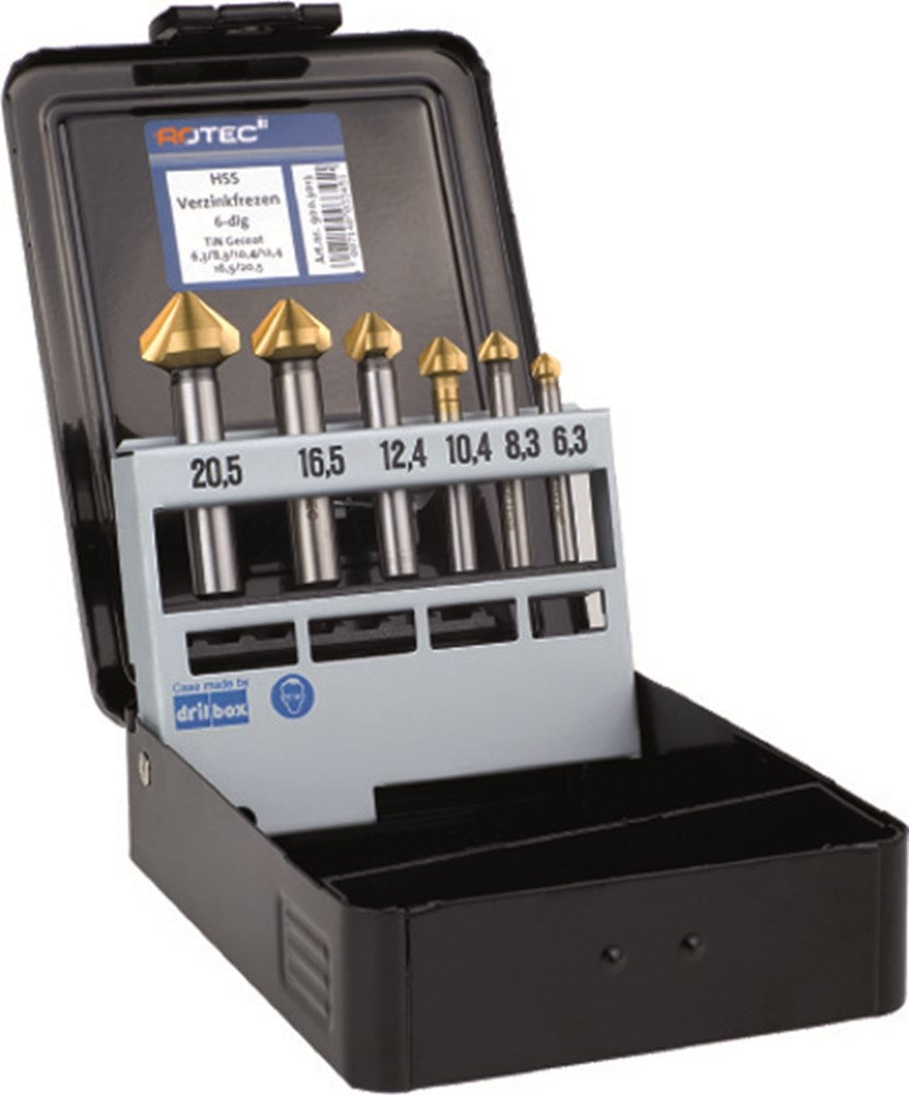Rotec Senkfräser-Set 3-Schneider 6,3 25,0 verzinnt
