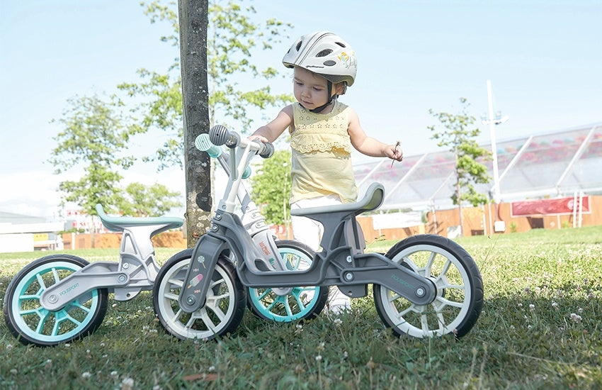 Polisport Balance Bike grau Laufrad cremefarbenes Finish