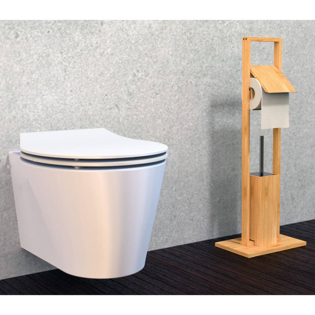 EiSl Eisl Toilettenset Toiletolen Toilettenbürstenhalter 30x21x82 cm Bambus