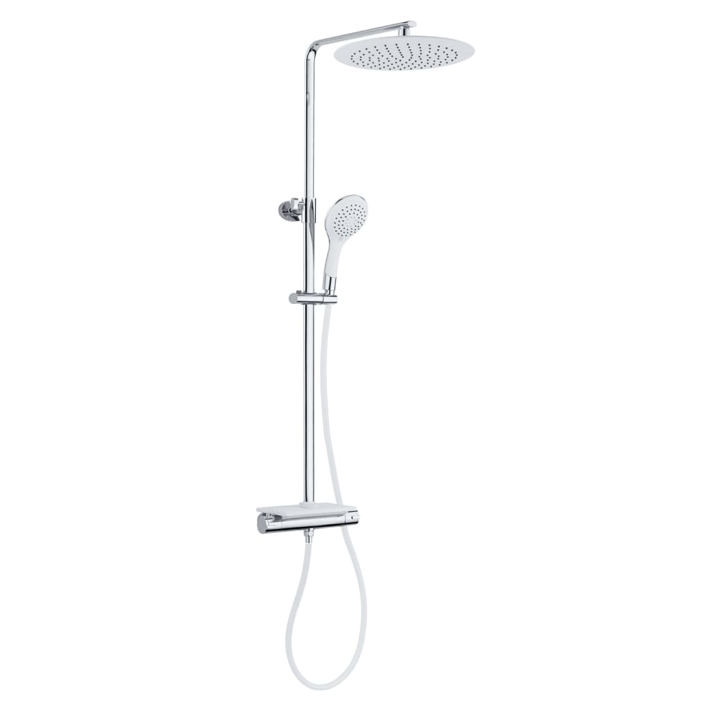 EiSl EiSl -Kopf -Dusche Set mit Thermostat Tap Grande Vita Chrom White