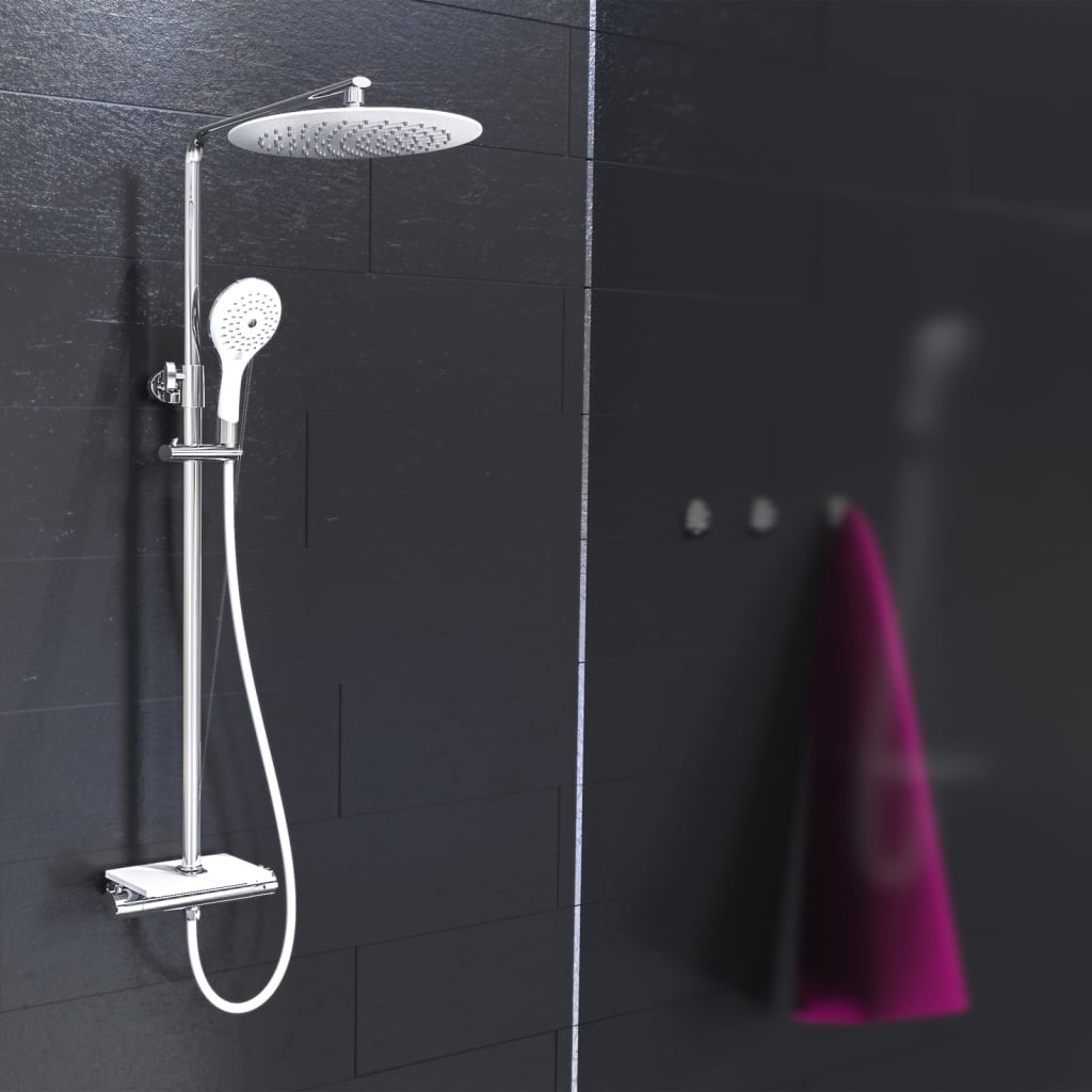 EiSl EiSl -Kopf -Dusche Set mit Thermostat Tap Grande Vita Chrom White