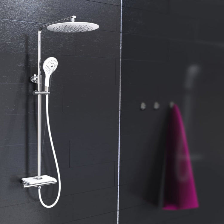 EiSl EiSl -Kopf -Dusche Set mit Thermostat Tap Grande Vita Chrom White