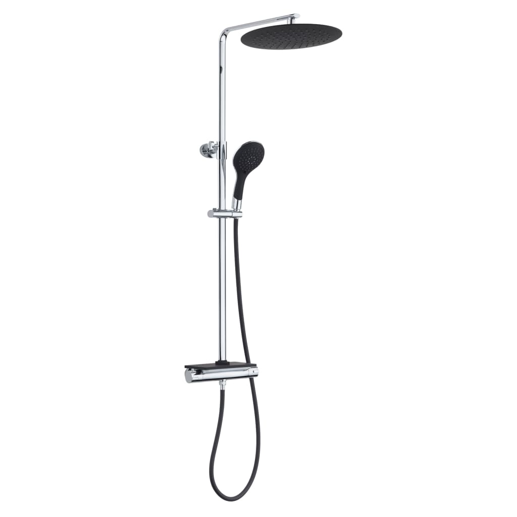 EiSl EiSl -Kopf -Dusche Set mit Thermostat Tap Grande Vita Chrome -Zwart