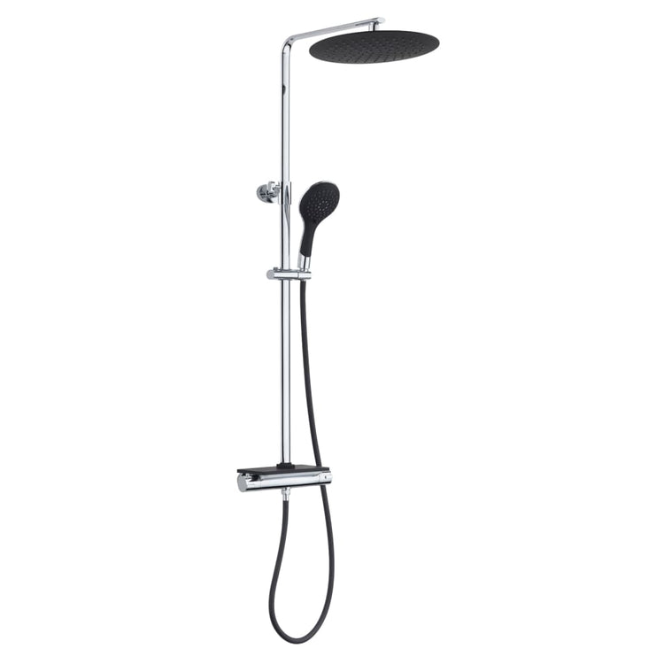 EiSl EiSl -Kopf -Dusche Set mit Thermostat Tap Grande Vita Chrome -Zwart
