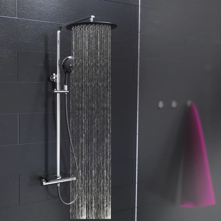 EiSl EiSl -Kopf -Dusche Set mit Thermostat Tap Grande Vita Chrome -Zwart