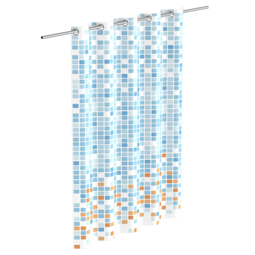 EiSl Eisl Duschvorhang mit Mosaic 200x180x0,2 cm blau und orange