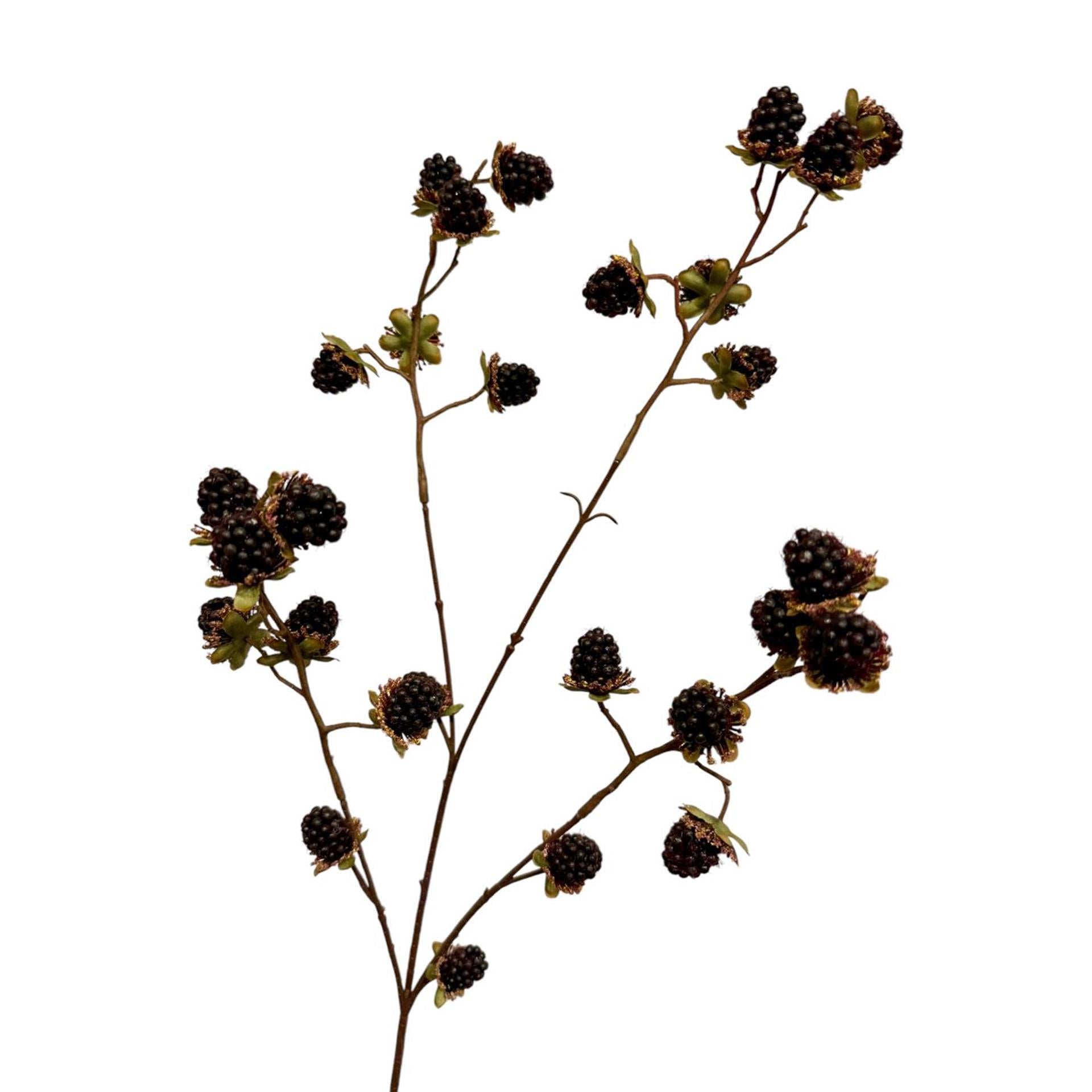 Roberts Collection künstlicher Zweig mit schwarzen Brombeeren, 76 cm
