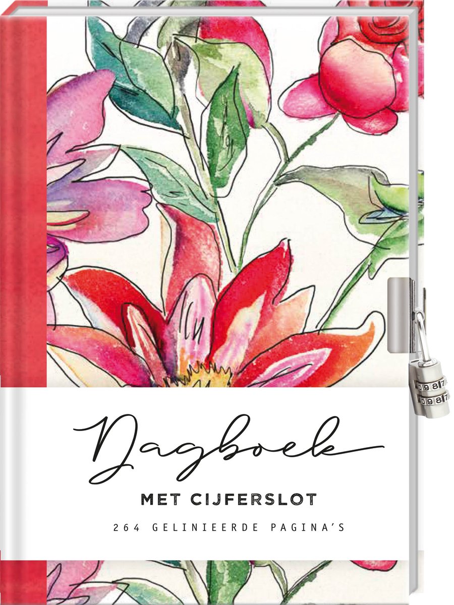 Interstat-Tagebuch mit Zahlenschloss für Erwachsene – Blume