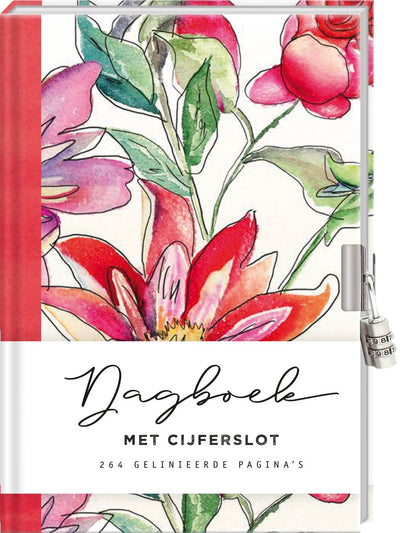 Interstat-Tagebuch mit Zahlenschloss für Erwachsene – Blume