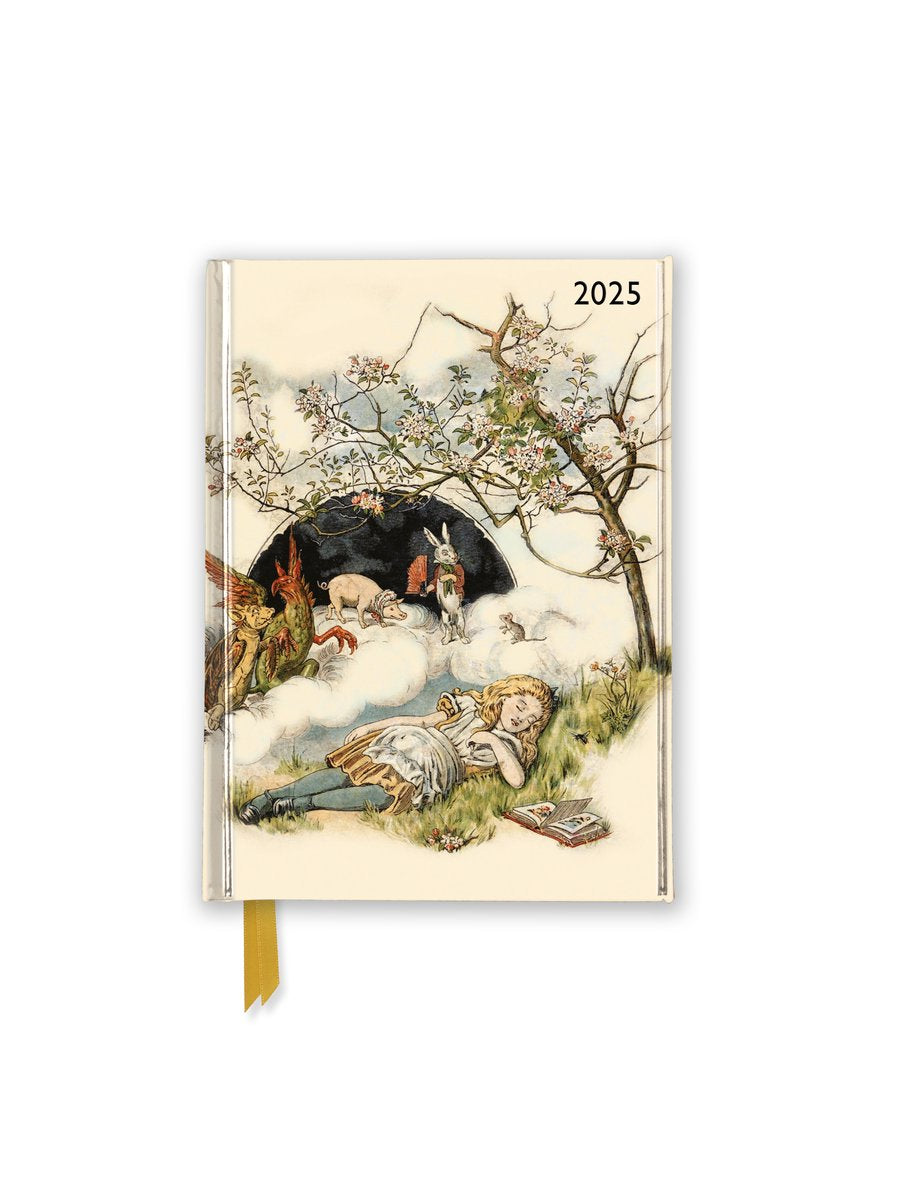 Britische Bibliothek: Alice Sleeping 2025 Luxus-Taschenkalenderplaner – Wochenansicht