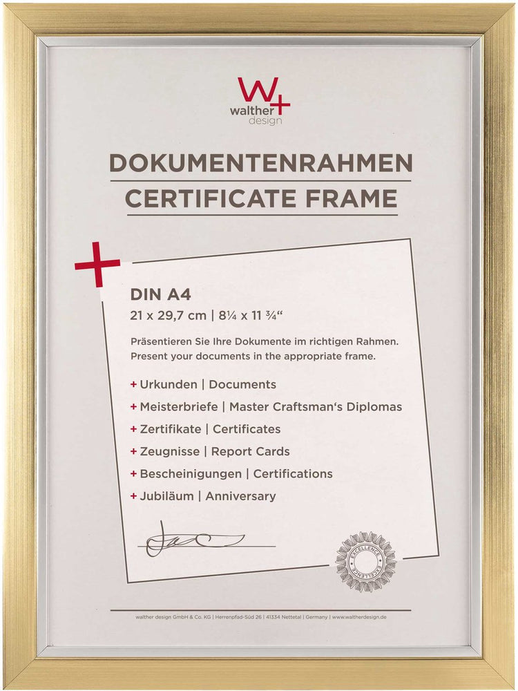 Walther beyond - Fotorahmen - Fotogröße 21x29,7 cm (Din A4) - Champagner
