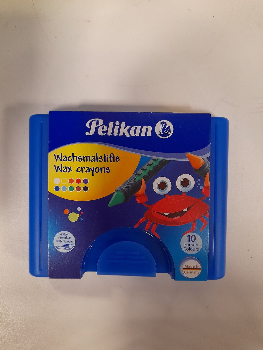 Pelikan Wachsmalstifte mit Hülse und Schaber, 10 Farben