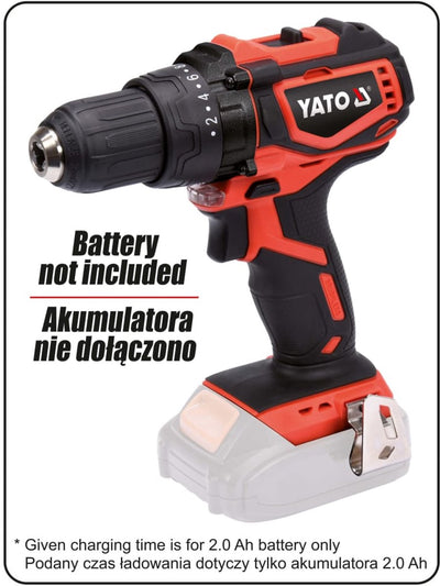 Yato bürstenloser Bohrer ohne Akku 18 V 42 nm