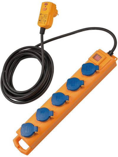 Brennerstuhl supersolid SL 554 DE FI IP54 Tischsteckdosenblock 5-fach 5m H07RN-F 3G1,5