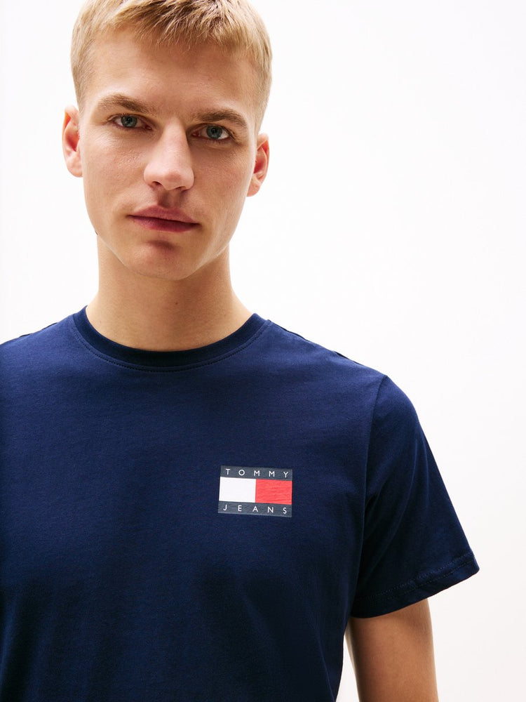 Tommy Hilfiger Tommy Jeans Logo Slim Jersey T-Shirt mit Rundhalsausschnitt