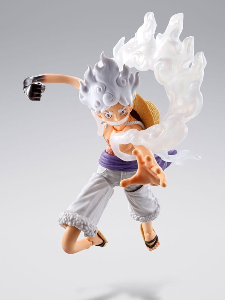 Bandai Tamashii Nations One Piece S.H. Figuarts Actionfigur Monkey D. Ruffy Gear 5 -Future Island Egghead- 15 cm