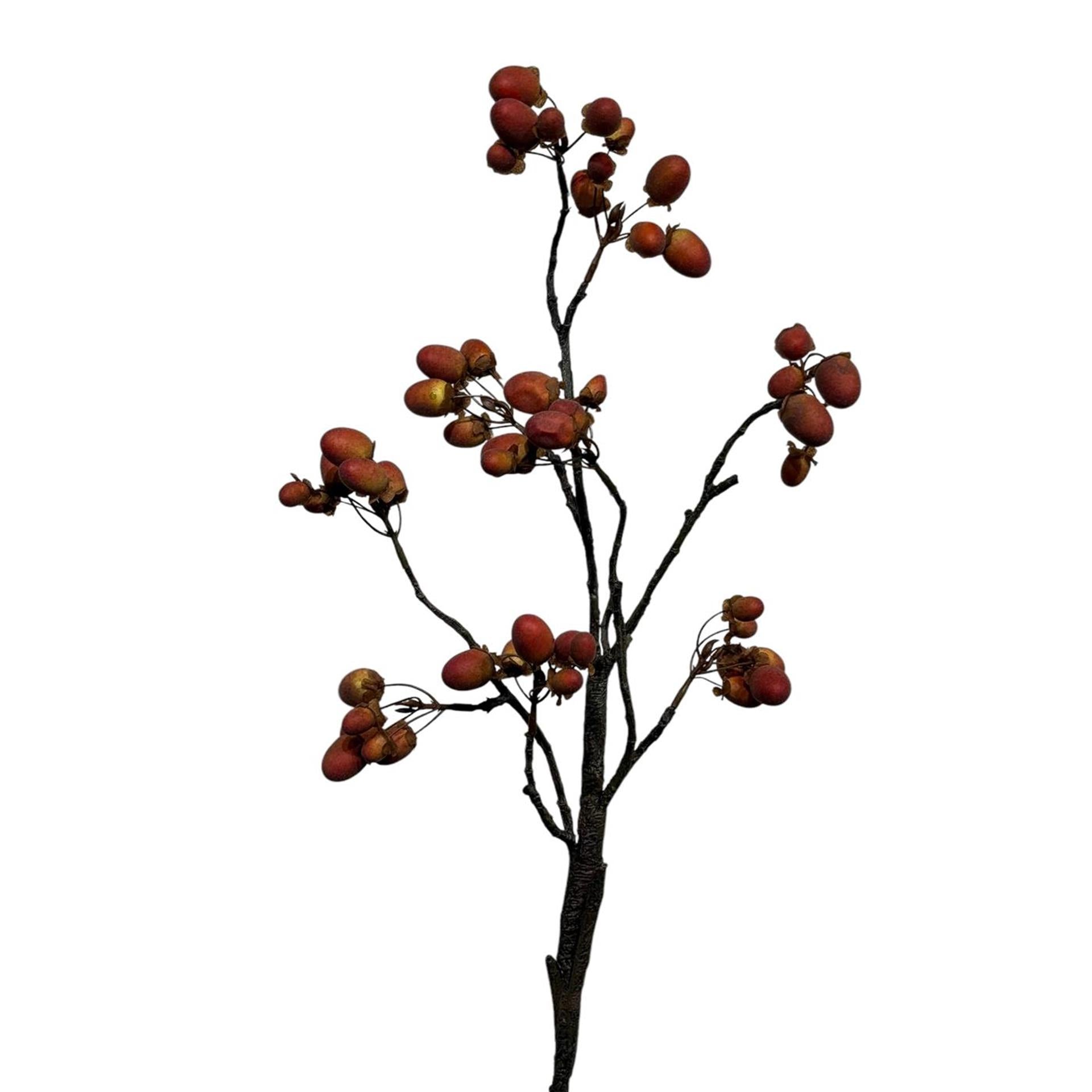 Künstlicher Zweig aus der Roberts-Kollektion mit Orangenbeeren, 90 cm